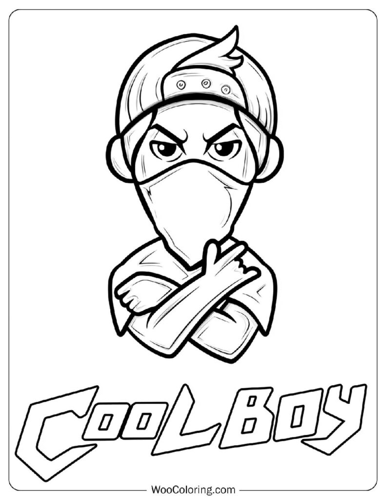 Cool Boy Coloring Page