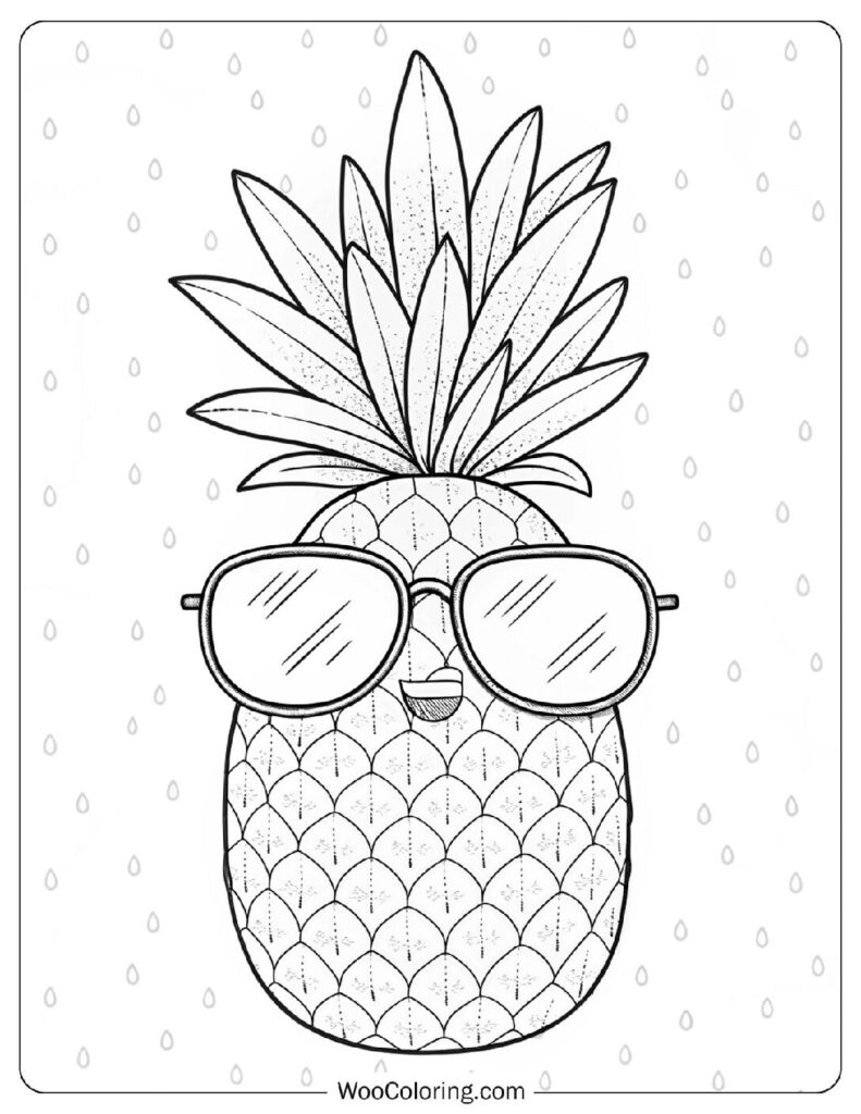 24 Pineapple Coloring Pages  Free PDF To Print  - 7