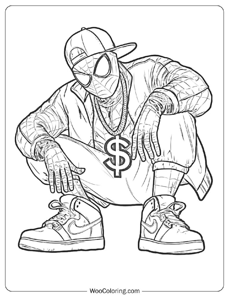Cool Spider-Man With Cap And Sneakers