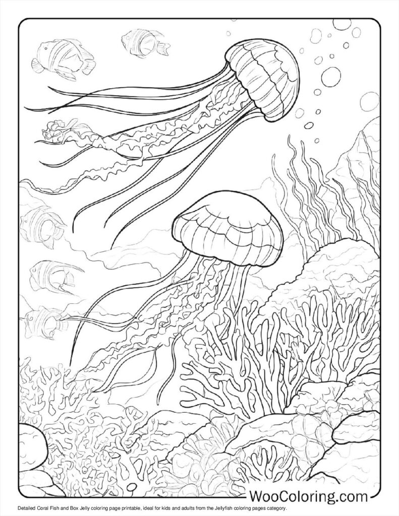 100  Jellyfish coloring pages  Free PDF To Print  - 30