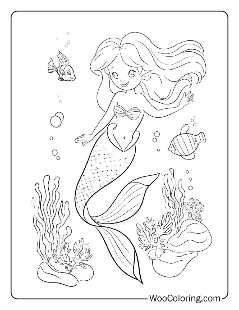 100  Mermaid coloring pages  Free PDF To Print  - 5