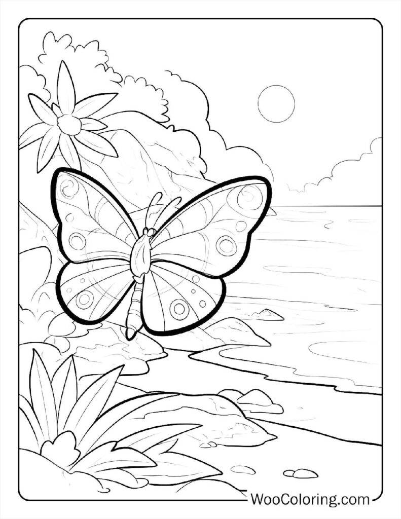100  Butterfly coloring pages  Free PDF To Print  - 89