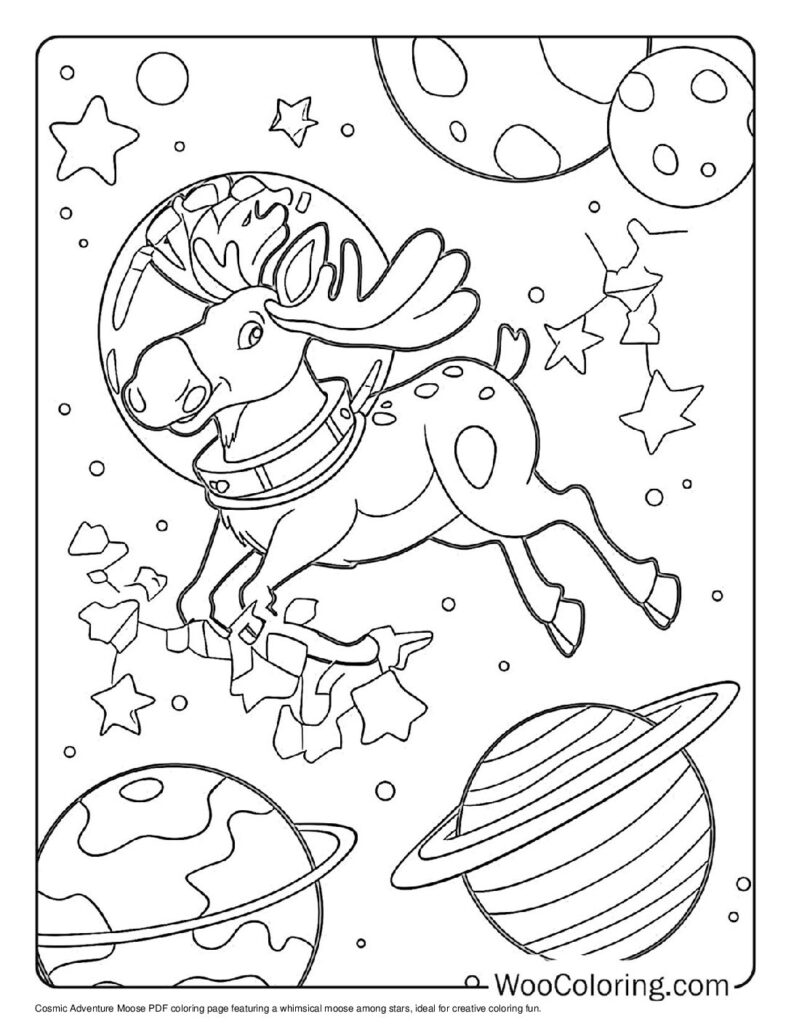 100  Moose coloring pages  Free PDF To Print  - 63