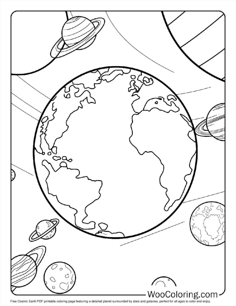 100  Earth coloring pages  Free PDF To Print  - 5