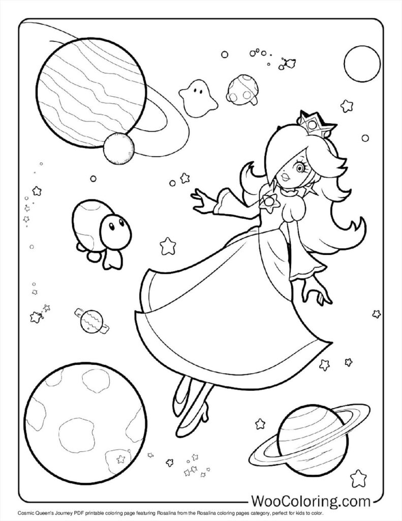 100  Rosalina coloring pages  Free PDF To Print  - 3