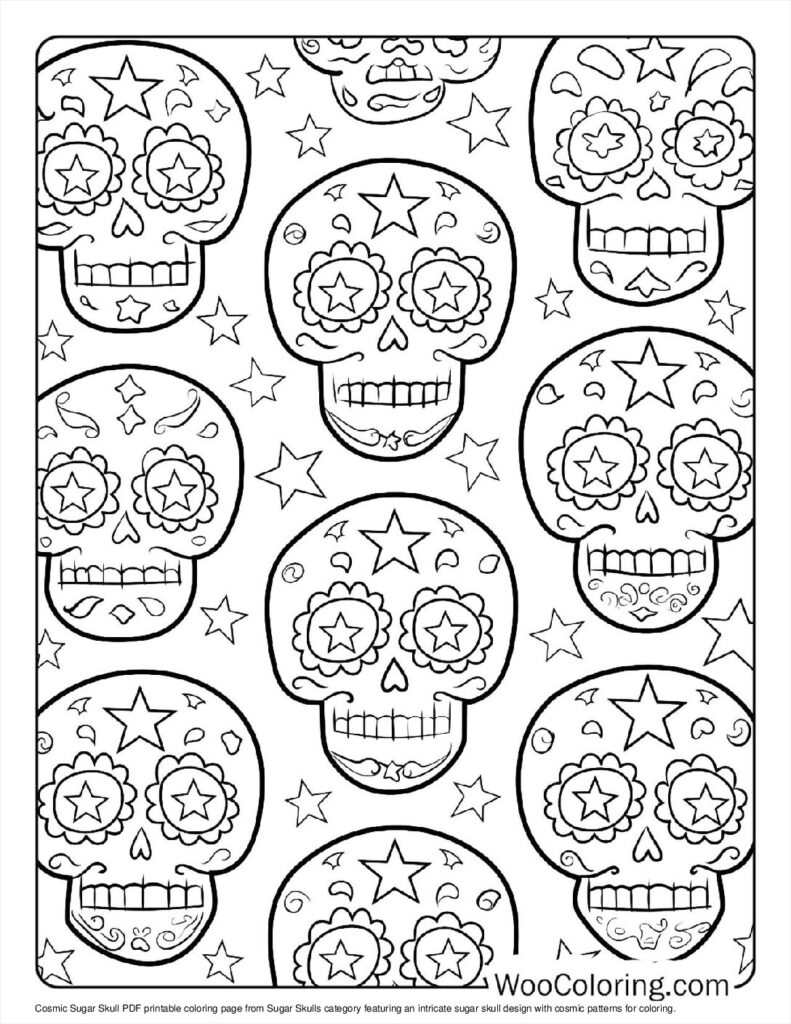 100  Sugar Skulls coloring pages  Free PDF To Print  - 39