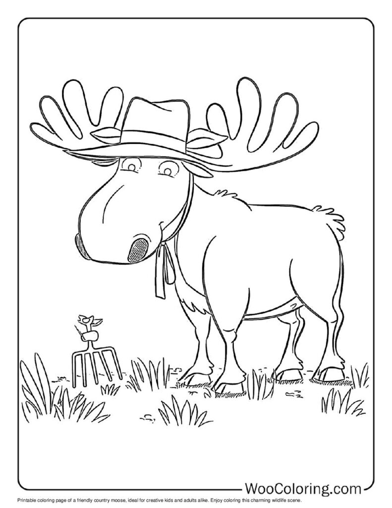 100  Moose coloring pages  Free PDF To Print  - 33