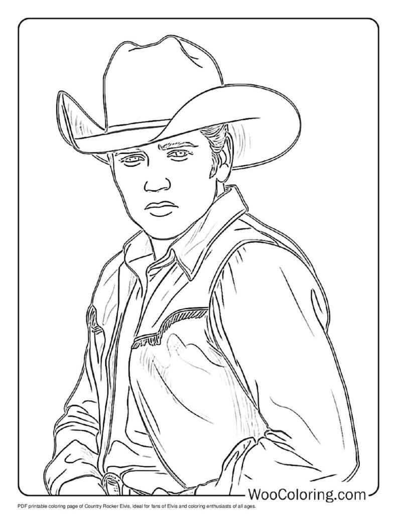 100  Elvis coloring pages  Free PDF To Print  - 57