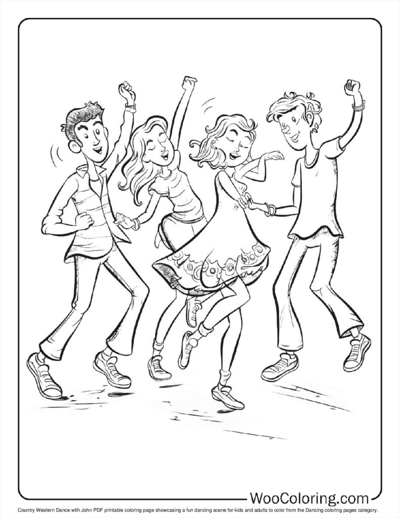 100  Dancing coloring pages  Free PDF To Print  - 19