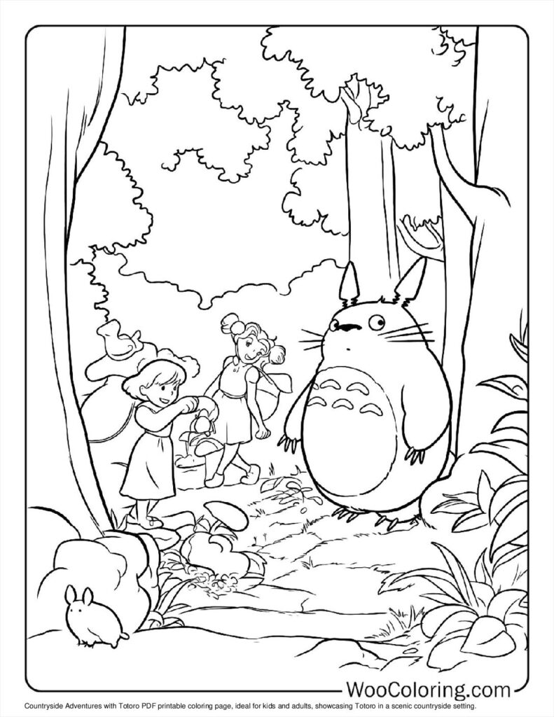100  Totoro coloring pages  Free PDF To Print  - 3