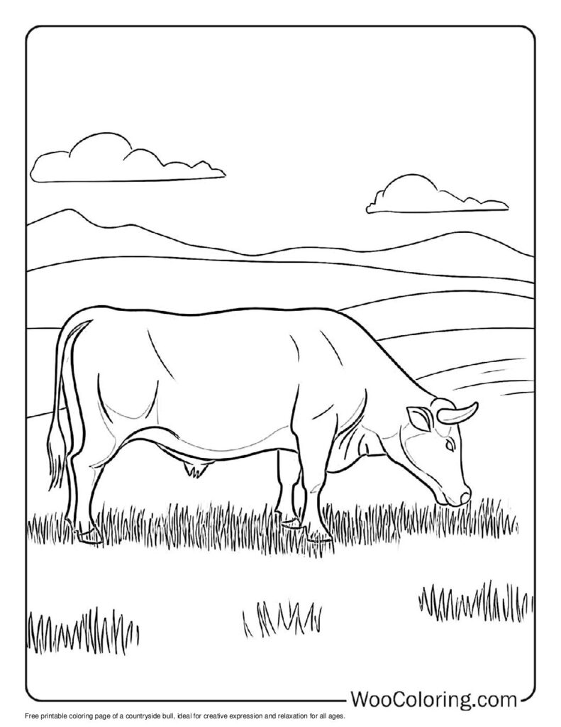 100  Bull coloring pages  Free PDF To Print  - 20