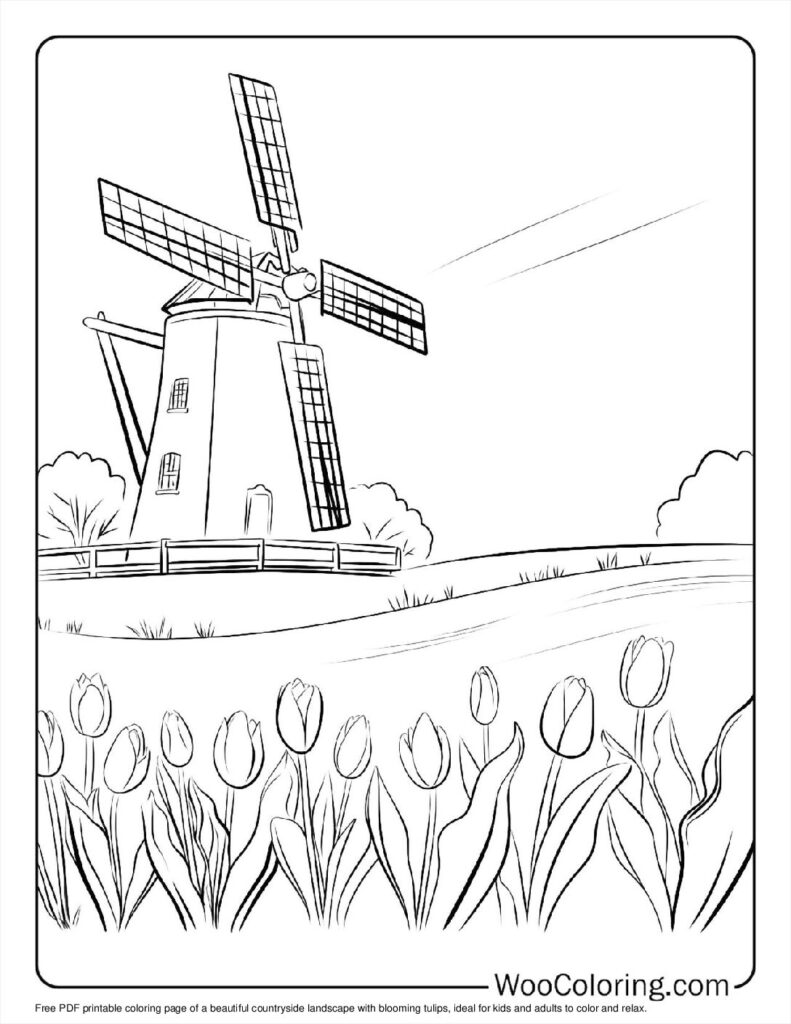 100  Tulip coloring pages  Free PDF To Print  - 92