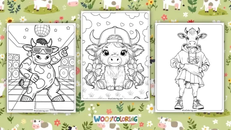 Cow Coloring Pages Design Image