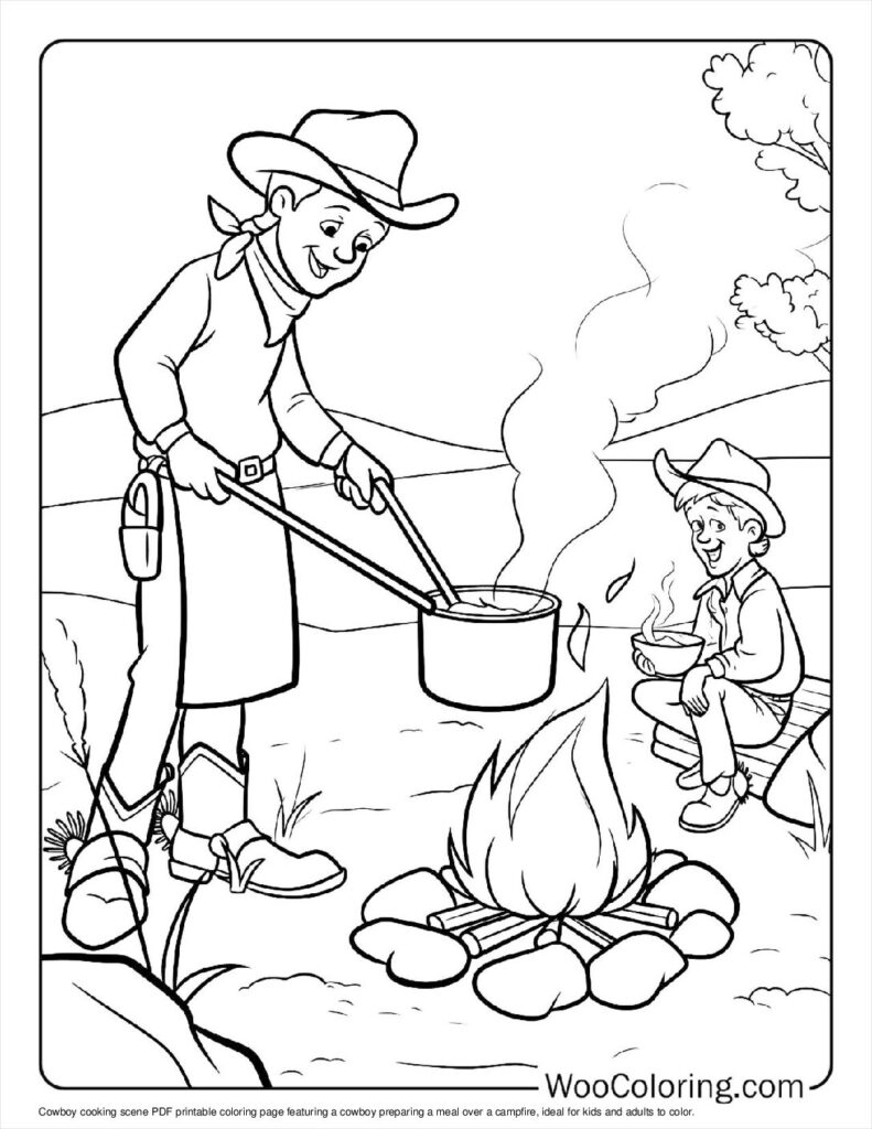 100  Cowboy coloring pages  Free PDF To Print  - 64