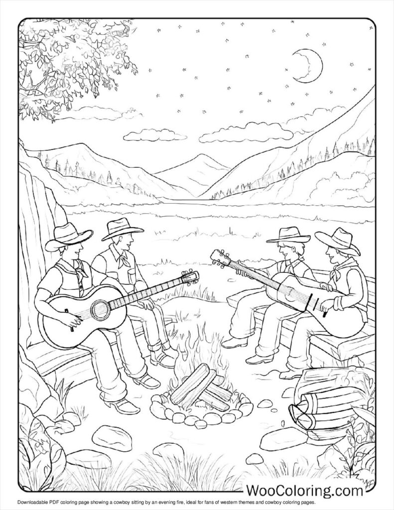 100  Cowboy coloring pages  Free PDF To Print  - 28