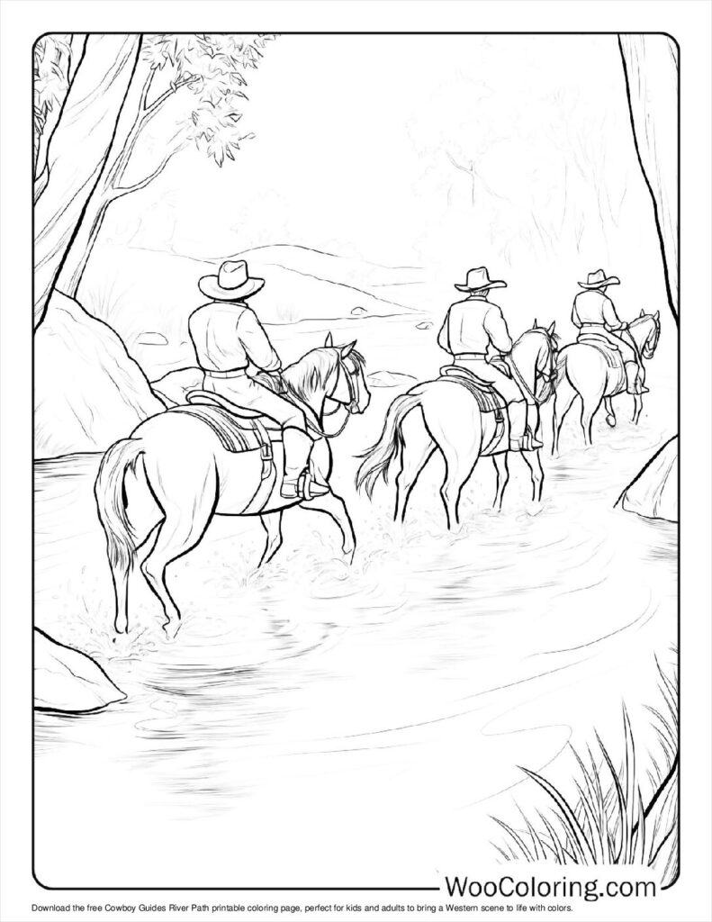 100  Cowboy coloring pages  Free PDF To Print  - 83