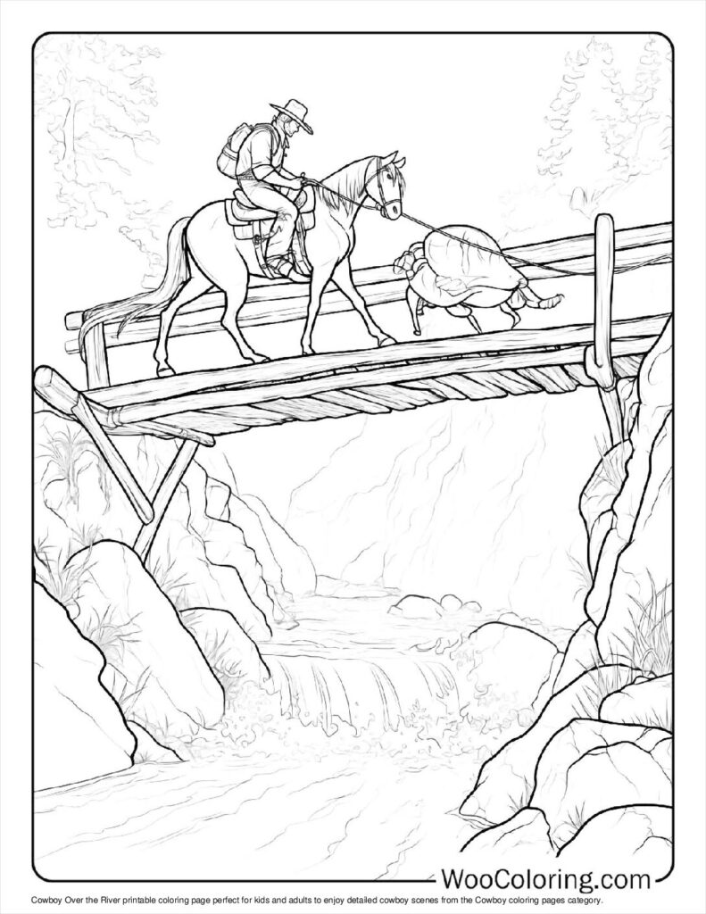 100  Cowboy coloring pages  Free PDF To Print  - 46