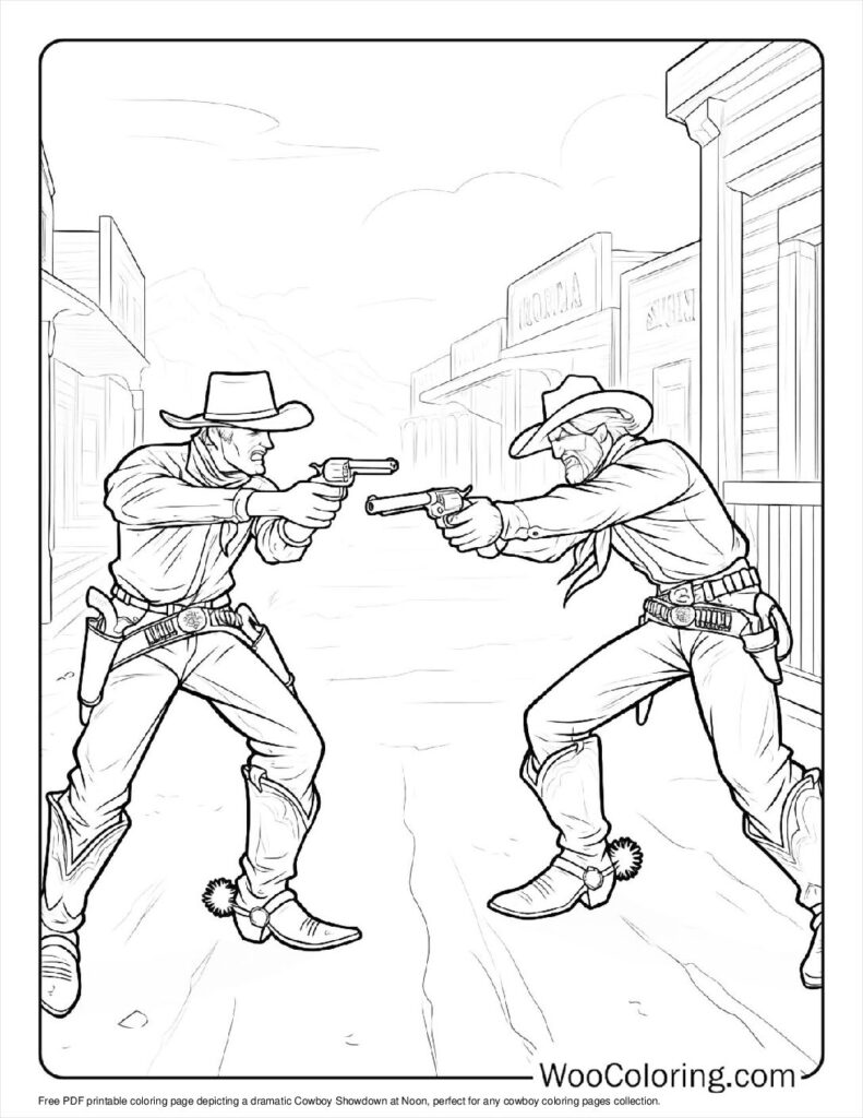 100  Cowboy coloring pages  Free PDF To Print  - 12