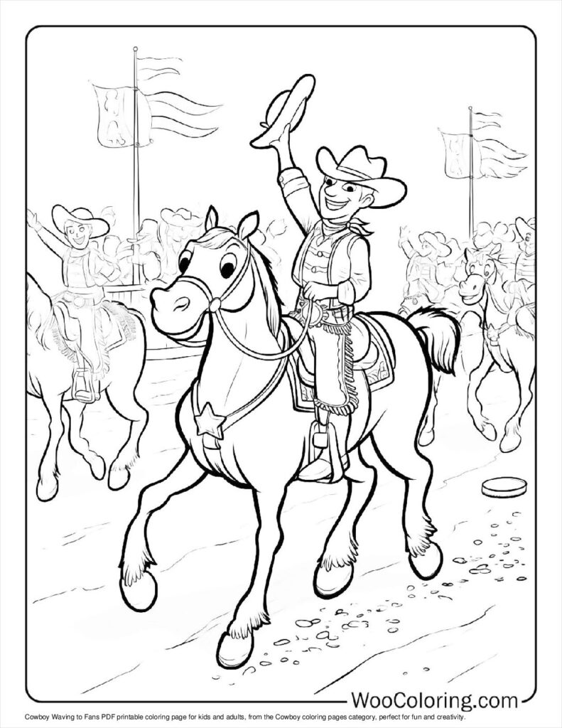 100  Cowboy coloring pages  Free PDF To Print  - 61