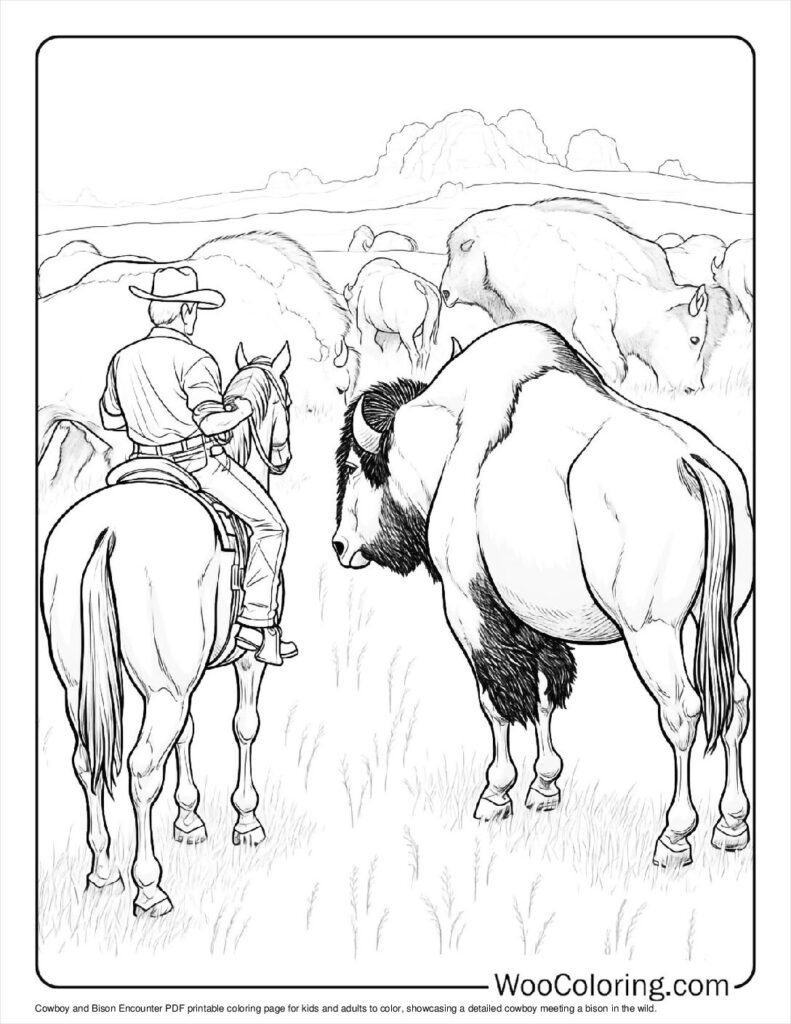 100  Cowboy coloring pages  Free PDF To Print  - 40