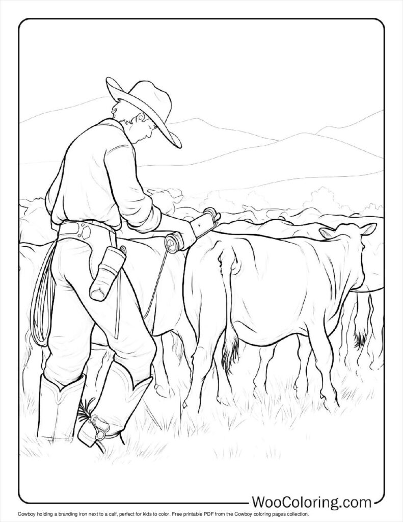 100  Cowboy coloring pages  Free PDF To Print  - 35