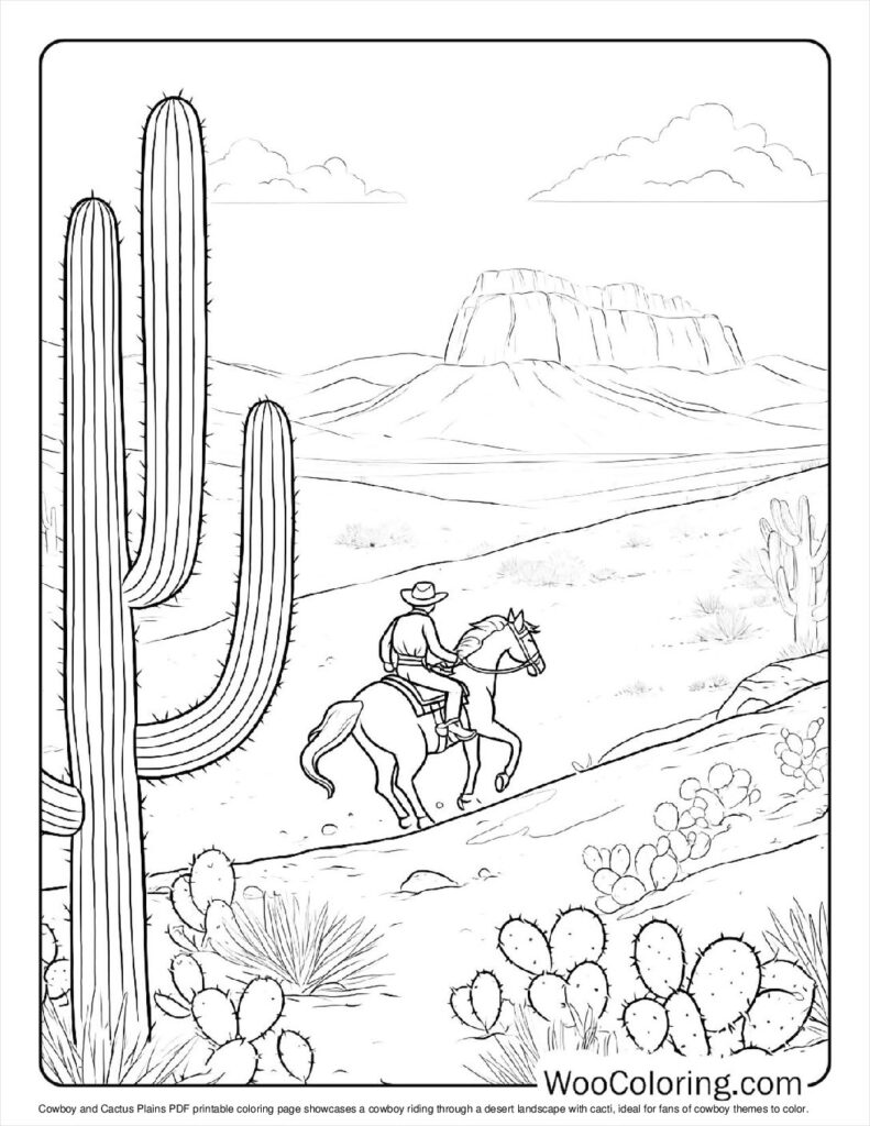 100  Cowboy coloring pages  Free PDF To Print  - 86