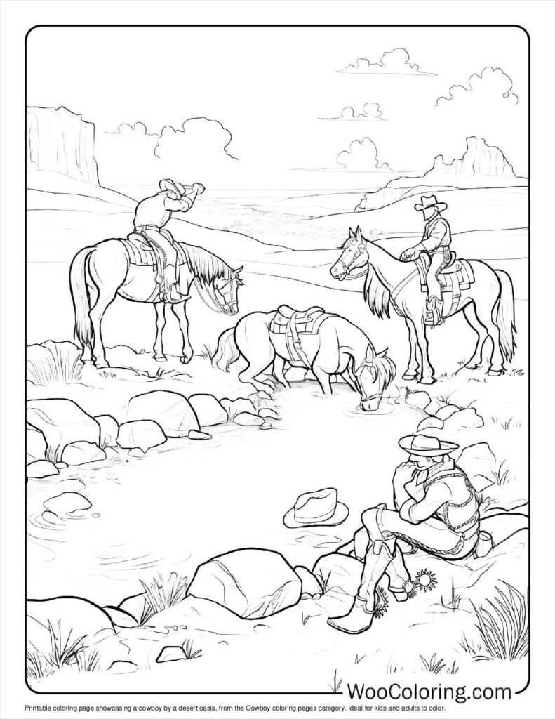 100  Cowboy coloring pages  Free PDF To Print  - 31