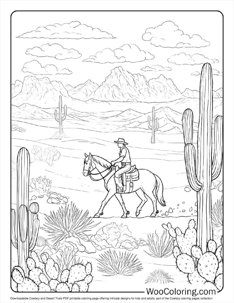 100  Cowboy coloring pages  Free PDF To Print  - 35