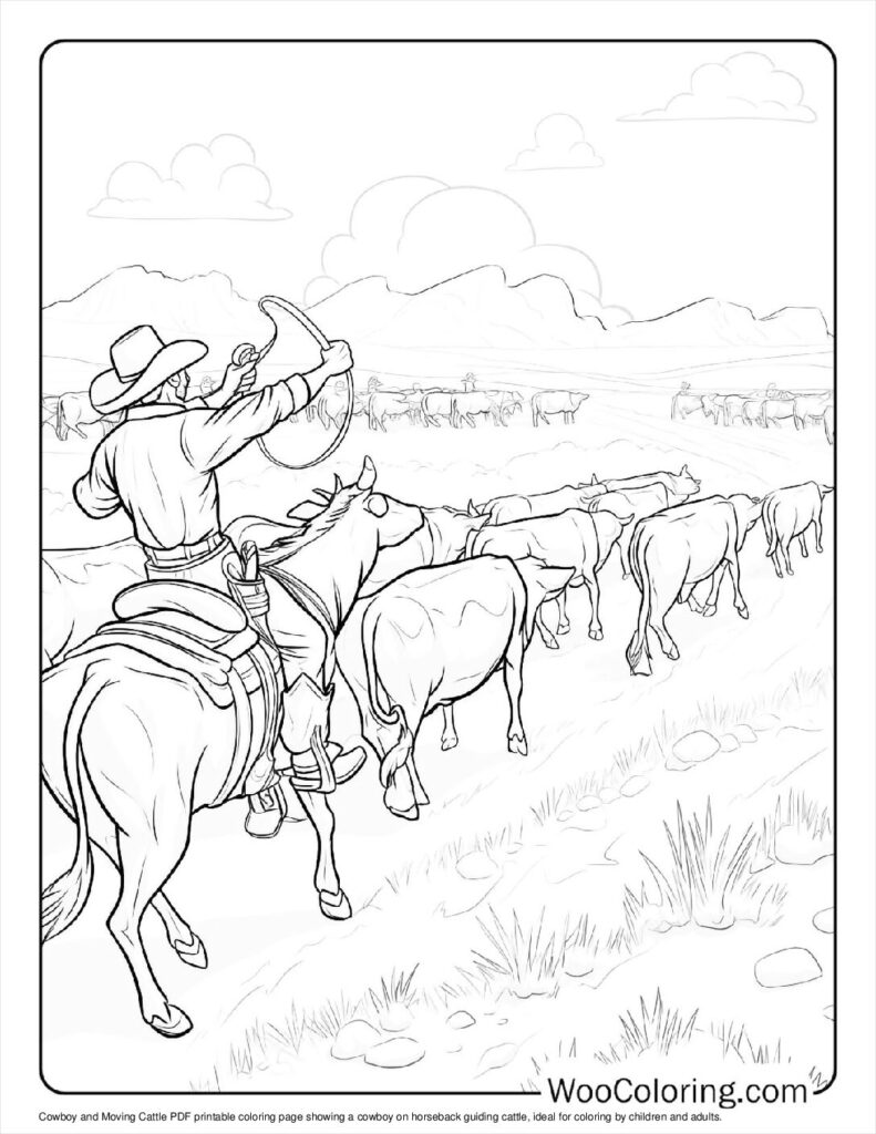 100  Cowboy coloring pages  Free PDF To Print  - 65