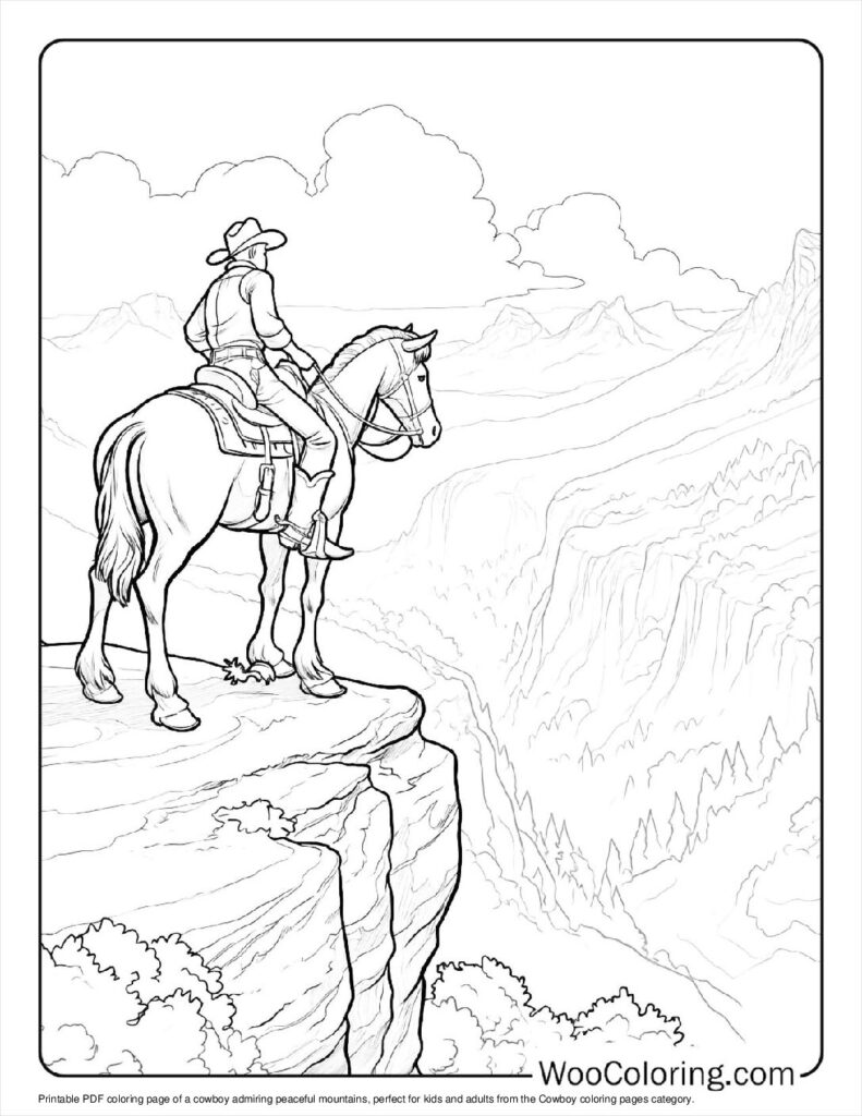 100  Cowboy coloring pages  Free PDF To Print  - 83