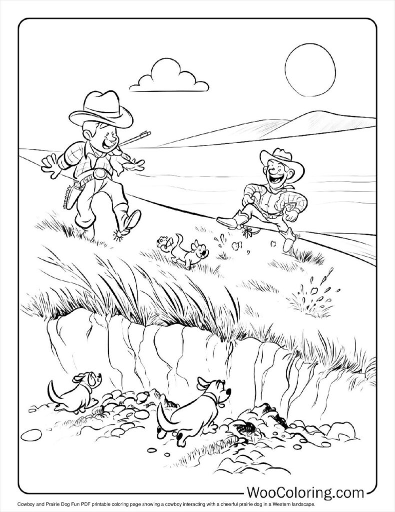 100  Cowboy coloring pages  Free PDF To Print  - 4