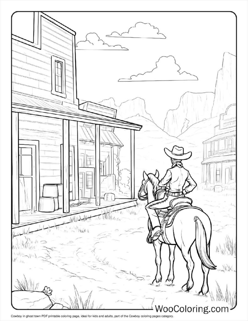 100  Cowboy coloring pages  Free PDF To Print  - 72