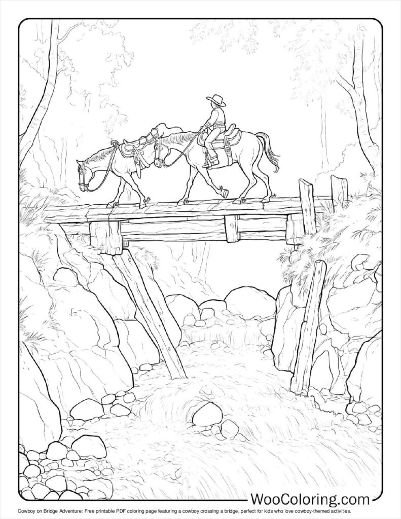 100  Cowboy coloring pages  Free PDF To Print  - 30