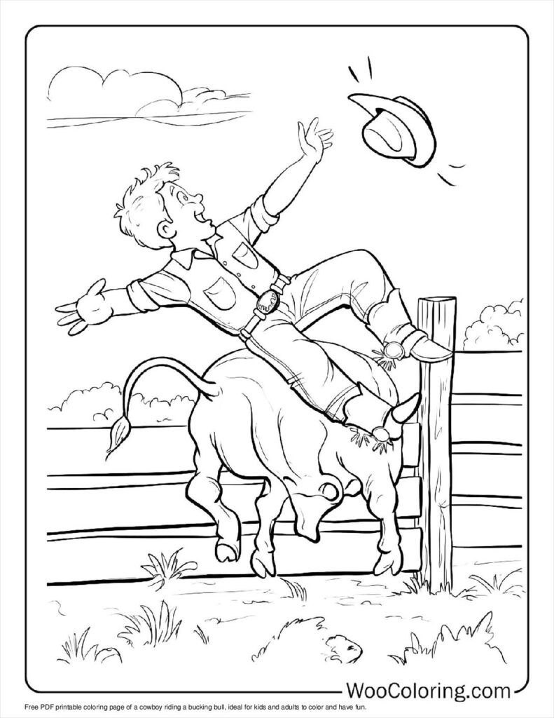 100  Cowboy coloring pages  Free PDF To Print  - 19