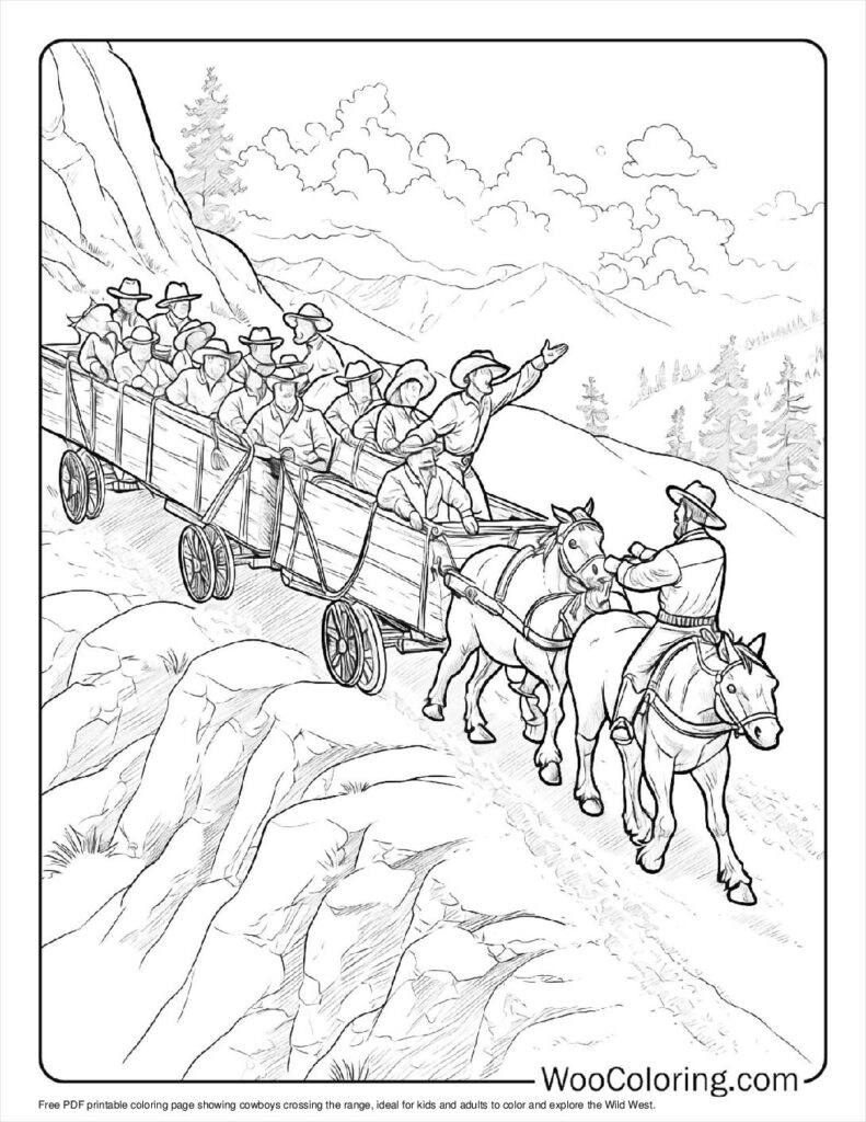 100  Cowboy coloring pages  Free PDF To Print  - 88