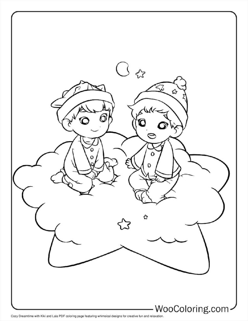 100  Little Twin Stars coloring pages  Free PDF To Print  - 6
