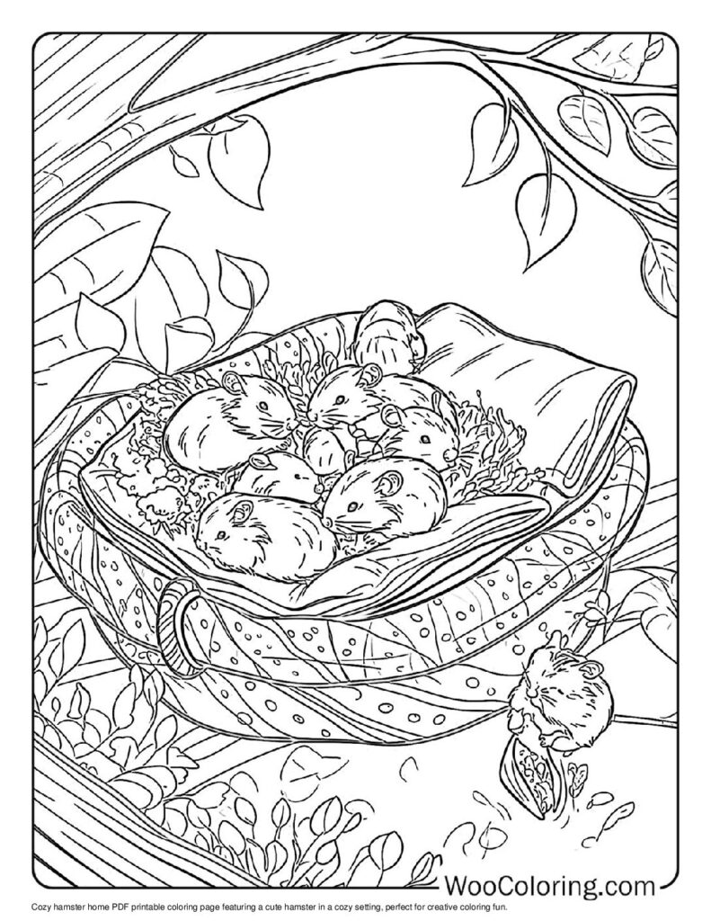 100  Hamster coloring pages  Free PDF To Print  - 28