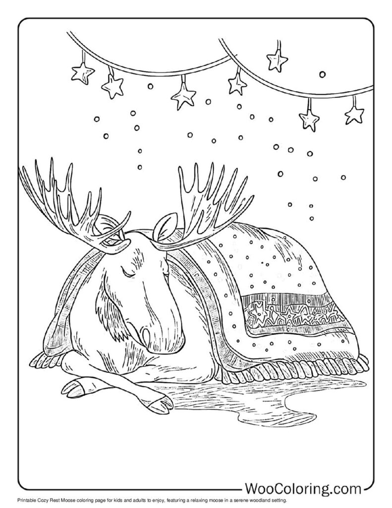 100  Moose coloring pages  Free PDF To Print  - 84