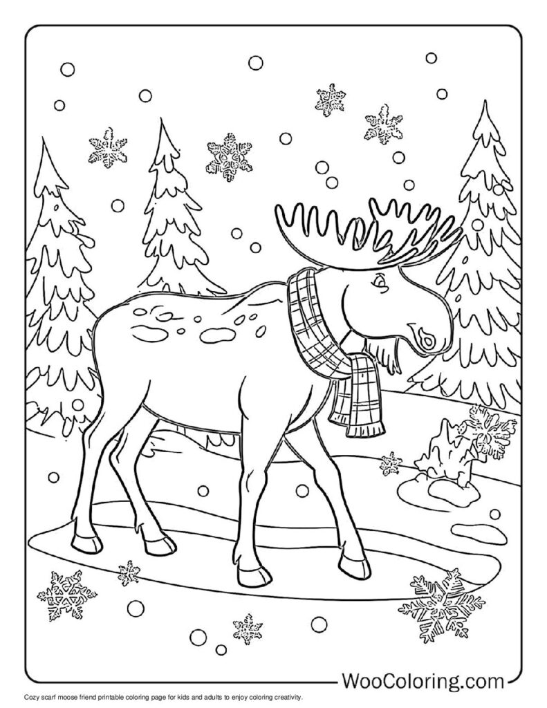 100  Moose coloring pages  Free PDF To Print  - 17
