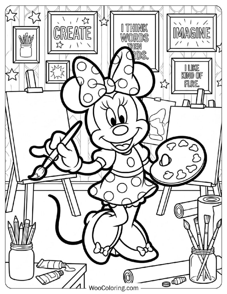 Creative Art Room with Supplies and Inspirational Decor