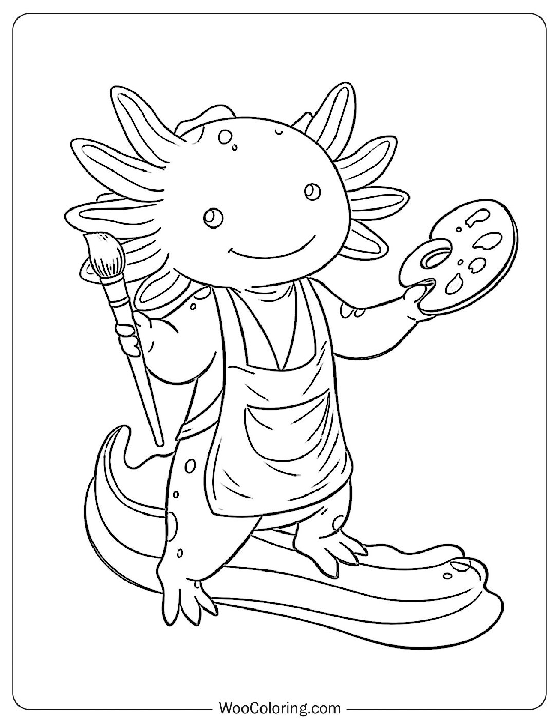 100+ Axolotl coloring pages (Free PDF To Print) | Woo Coloring