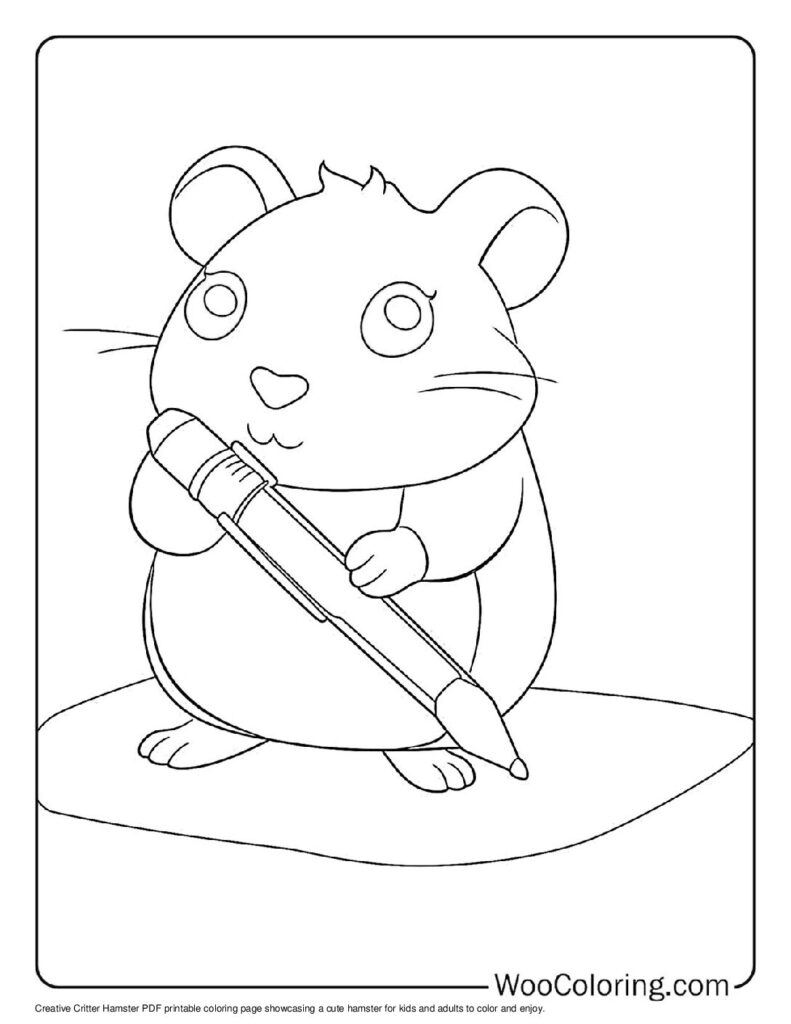 100  Hamster coloring pages  Free PDF To Print  - 56
