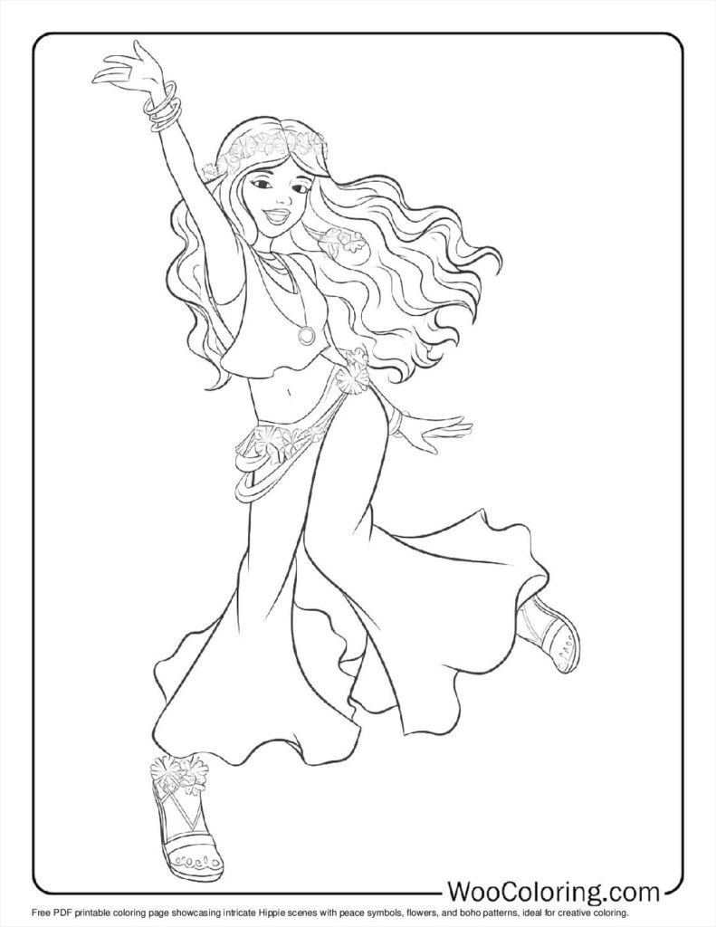 100  Hippie coloring pages  Free PDF To Print  - 5