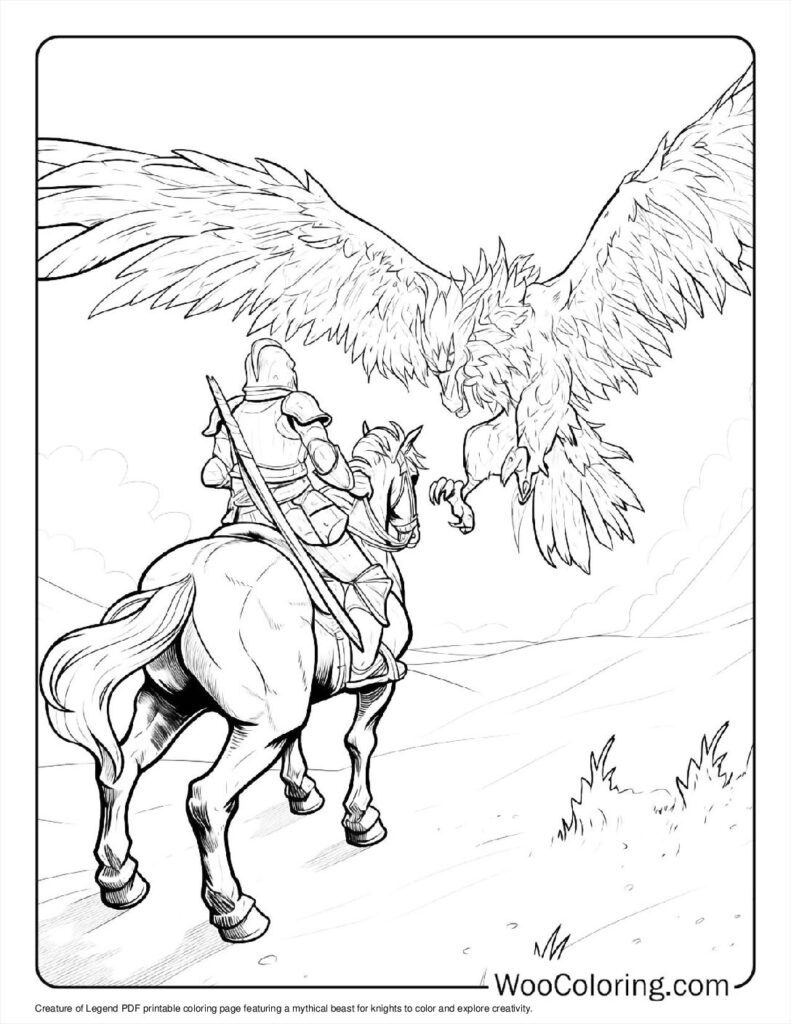 100  Knight coloring pages  Free PDF To Print  - 23