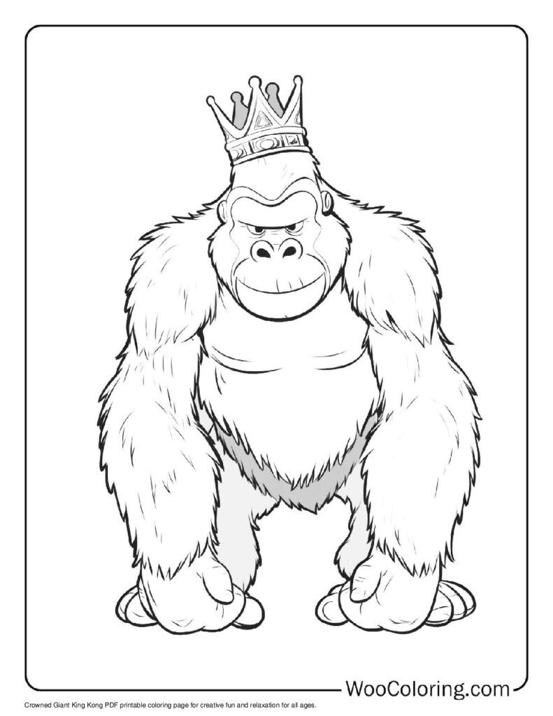 100  King Kong coloring pages  Free PDF To Print  - 75