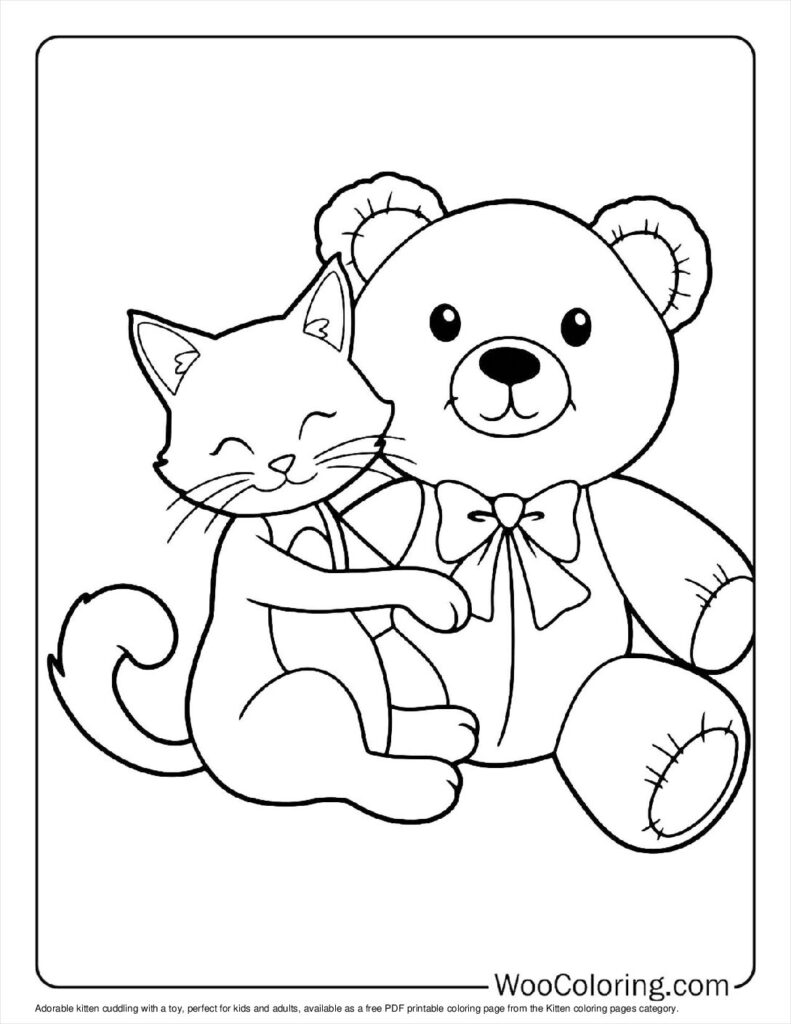 100  Kitten coloring pages  Free PDF To Print  - 93