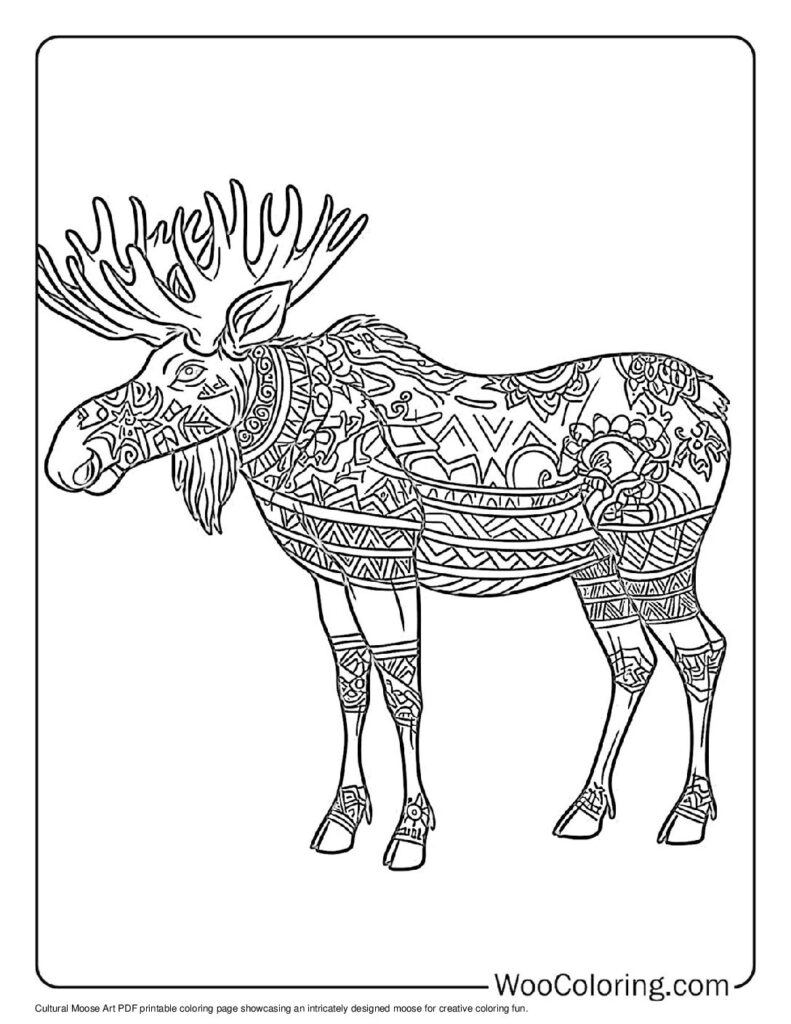 100  Moose coloring pages  Free PDF To Print  - 70