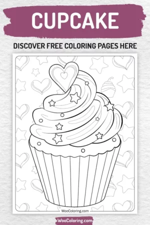 Cupcake coloring pages designs for kids