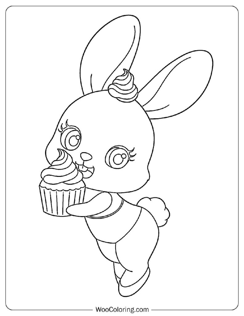 Cupcake-Loving Rabbit