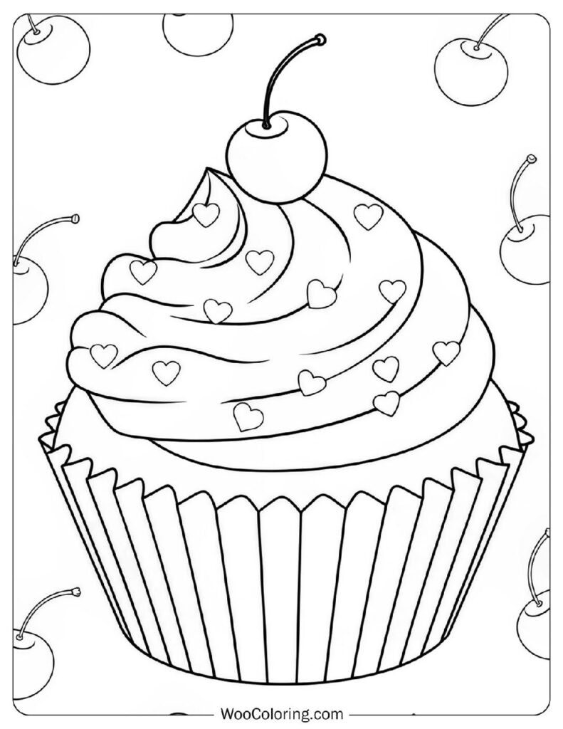 34 Cupcake Coloring Pages  Free PDF To Print  - 61